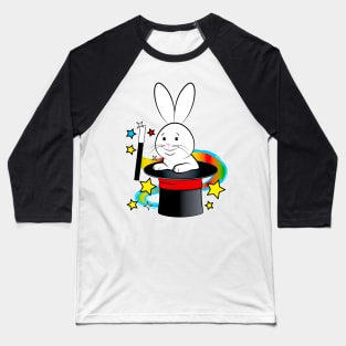 Magic Hat with Wand and Rabbit Baseball T-Shirt